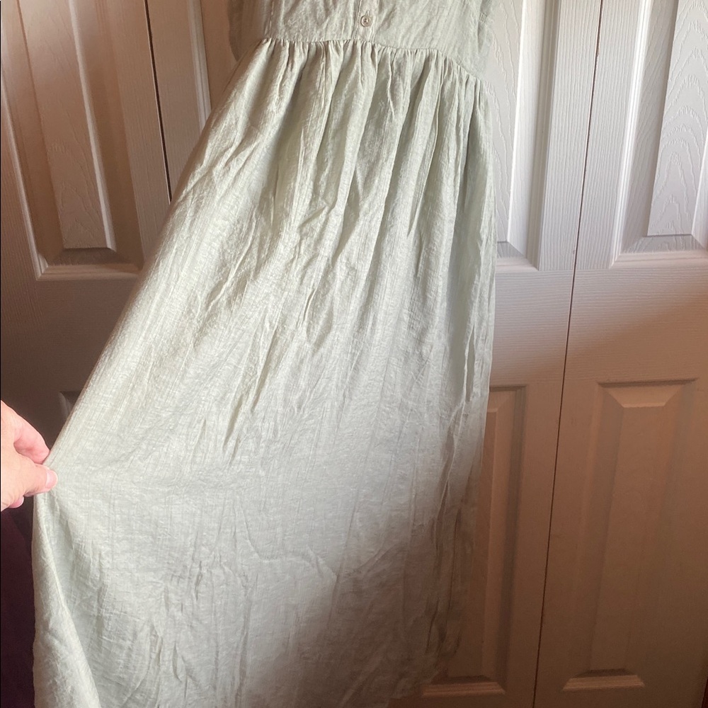 Oak & Fort NWT LINED CRINKLE VIOLE MIDI DRESS - Picture 6 of 12